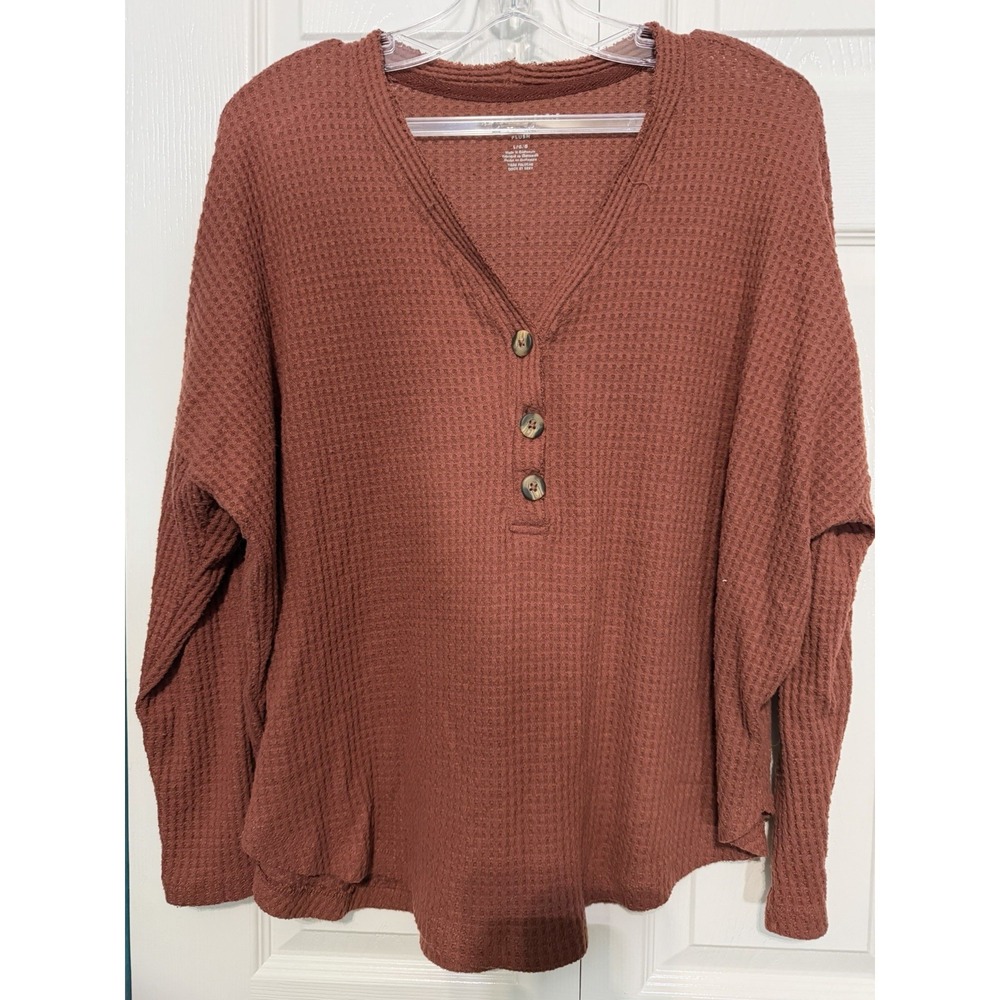 American Eagle Women's Waffle Pullover Size Large‎